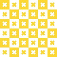 Yellow cross pattern. Cross vector pattern. Cross pattern.  Seamless geometric pattern for clothing, wrapping paper, backdrop, background, gift card, decorating.