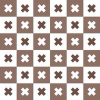 Brown cross pattern. Cross vector pattern. Cross pattern.  Seamless geometric pattern for clothing, wrapping paper, backdrop, background, gift card, decorating.