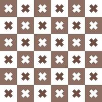 Brown cross pattern. Cross vector pattern. Cross pattern.  Seamless geometric pattern for clothing, wrapping paper, backdrop, background, gift card, decorating.