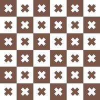 Brown cross pattern. Cross vector pattern. Cross pattern.  Seamless geometric pattern for clothing, wrapping paper, backdrop, background, gift card, decorating.