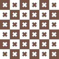 Brown cross pattern. Cross vector pattern. Cross pattern.  Seamless geometric pattern for clothing, wrapping paper, backdrop, background, gift card, decorating.