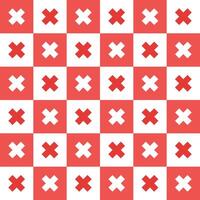 Red cross pattern. Cross vector pattern. Cross pattern.  Seamless geometric pattern for clothing, wrapping paper, backdrop, background, gift card, decorating.