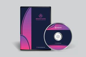 Gradient DVD cover template design vector