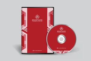 Red color DVD cover design vector