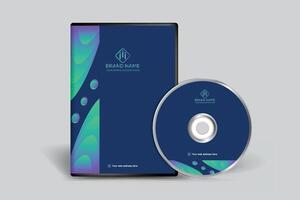 Blue color DVD cover design vector