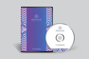 Gradient color  DVD cover template design vector