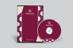 Red color DVD cover design vector