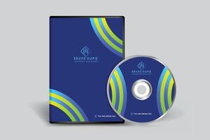 Clean professional DVD cover template vector