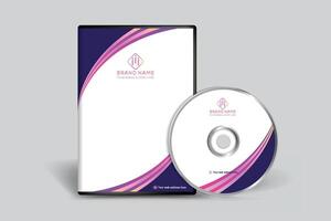 DVD cover design template mockup vector