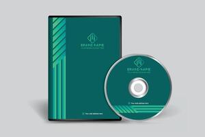 Elegant shape DVD cover template vector