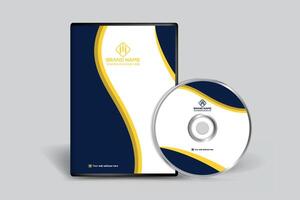 DVD cover design template mockup vector