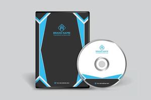 Clean professional DVD cover template vector