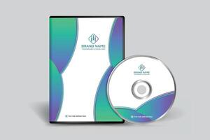 Gradient DVD cover template design vector