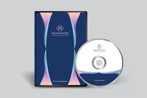 DVD cover design template mockup vector