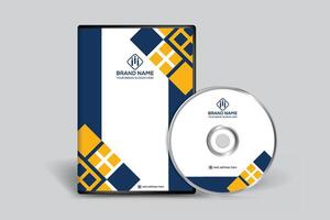 Orange elegant corporate DVD cover design vector