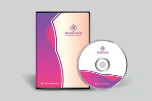 Gradient DVD cover template design vector