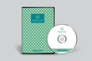 Corporate  green color DVD cover design vector