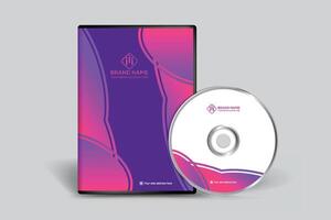 Gradient DVD cover template design vector