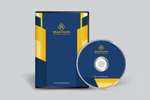 Orange elegant corporate DVD cover design vector