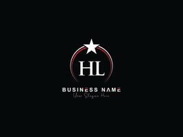 Premium Circle Hl Star Logo, Initial HL Logo Letter Vector Art