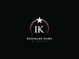 Monogram Luxury Ik Star Logo, Creative Circle IK Company Logo Symbol vector