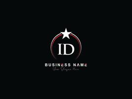 Monogram Luxury Id Star Logo, Creative Circle ID Company Logo Symbol vector