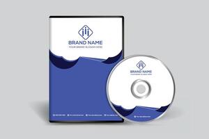 Clean professional DVD cover template vector