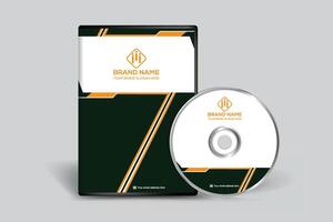 Black shape DVD cover design vector