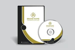 Clean professional DVD cover template vector