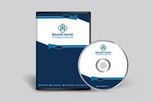 Clean professional DVD cover template vector