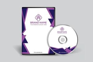 Clean minimal DVD cover template vector