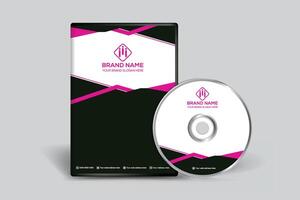 Black shape DVD cover design vector