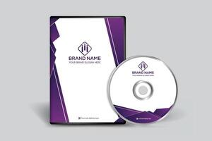 Company DVD cover design and purple  color vector
