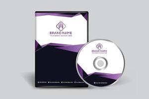 Clean corporate DVD cover template vector