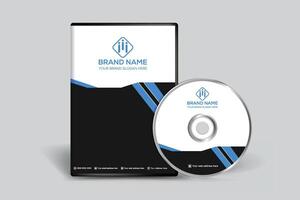 DVD cover design template mockup vector