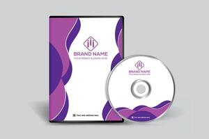 Gradient   DVD cover template design vector