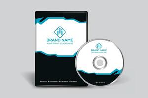 Clean professional DVD cover template vector