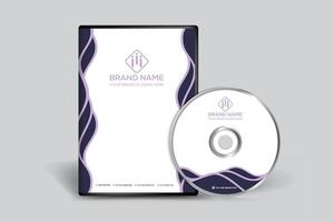 DVD cover design template mockup vector