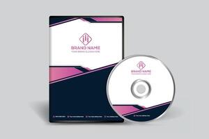 DVD cover design template mockup vector