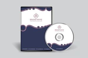 Elegant minimal DVD cover template vector