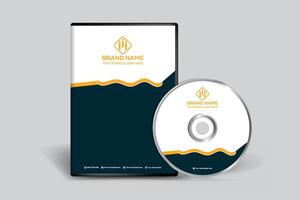 Orange elegant corporate DVD cover design vector