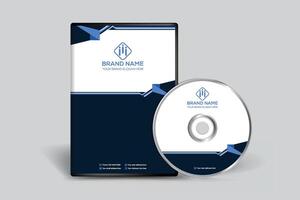 Clean professional DVD cover template vector