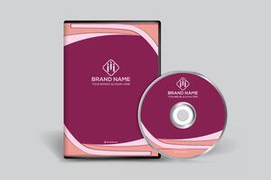 Elegant modern DVD cover template vector