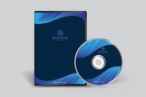 Blue color DVD cover design vector