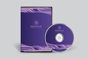 DVD cover design template mockup vector