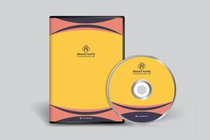 naranja elegante corporativo DVD cubrir diseño vector