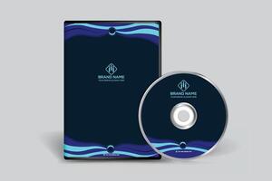 Black shape DVD cover design vector