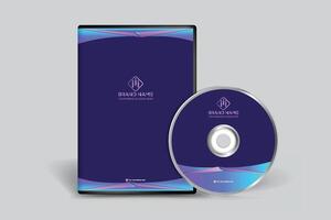 Gradient  DVD cover template design vector