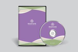 Clean professional DVD cover template vector