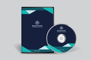 Clean professional DVD cover template vector